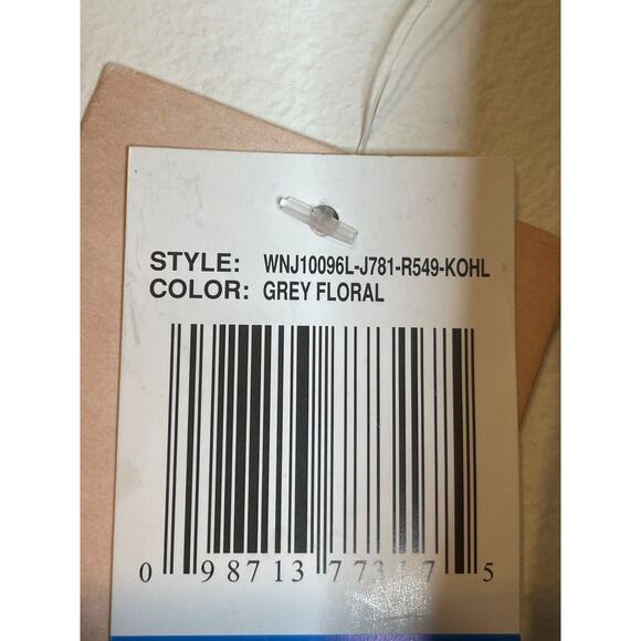 Wallflower Womens Floral Print Shorts Slash Pockets Drawstring Size XL Gray NWT - Picture 8 of 8